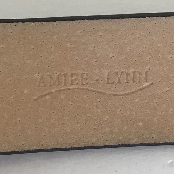 AMIEE LYNN BLACK LEATHER JEWELED BELT M/L - Picture 14 of 15